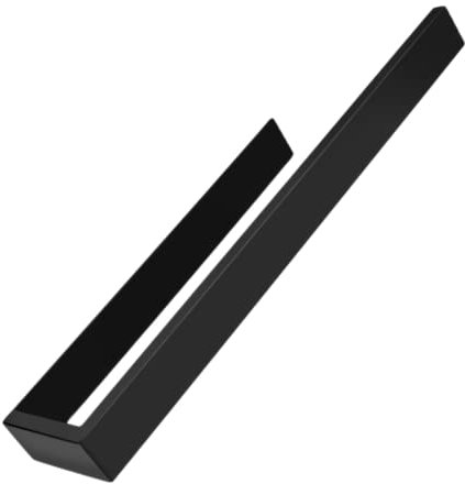 CCKOLE Portasciugamani senza foratura, nero opaco, asta portasciugamani bagno 304, in acciaio inox per ospiti, autoadesivo, da parete, 35 cm, per bagno (nero opaco)