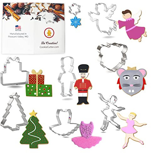 Nutcracker Cookie Cutter, Ballet Gifts, Christmas Set, Foose Cookie Cutters, USA, 8 Piece
