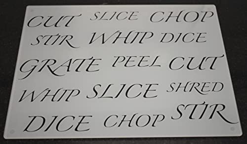 Deenz 40X30Cm Worktop Saver Cut Slice Chop Dishwasher Safe 4mm Tempered Glass Work Surface Protector Chopping Board