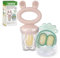 Haakaa Baby Fruchtzufuhr & Mini-Gefrierschrank Nibble Tablett Combo, BPA frei Silikon Feeder für sichere Säugling Selbst Fütterung, 4M+(Erröten)