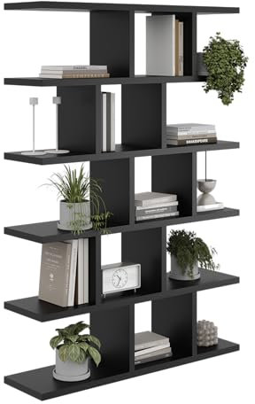 KUBUTKU Wandregal 100x70x18 Hängeregal Mordern Design Bücherregal für Wohnzimmer Schlafzimmer Büro und Küche (Schwarz)