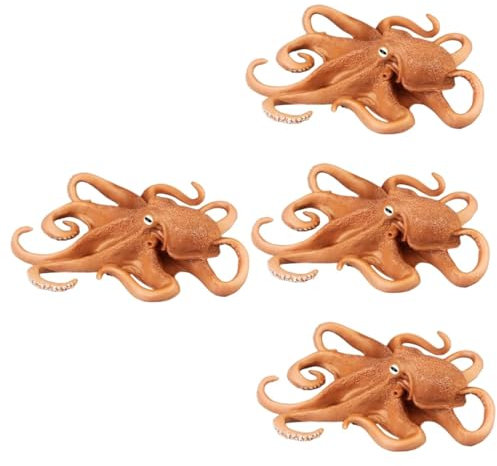 ibasenice 4 Stück Simulierter Oktopus Künstliches Meerestier Flip-oktopus-plüsch Thaddäus-plüsch Riesige Kuscheltiere Oktopus Stofftier Oktopus-Figur Krake Doppelseitig Plastik Findet Nemo