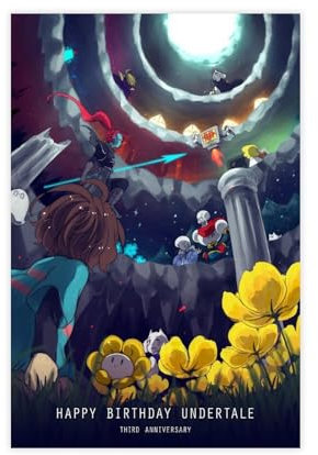 AAVEDA Game Undertale 27 Leinwand-Poster, Schlafzimmer-Dekor, Sportlandschaft, Büro, Raumdekoration, Geschenk, ungerahmt, 30 x 45 cm