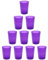 ENGELLAND - 10 bicchieri di plastica, colore lilla, effetto gelo, 400 ml, resistente alla rottura, impilabili, riutilizzabili, in plastica, riutilizzabili, per feste, bicchiere da bere
