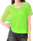 80er 90er Jahre Outfit Damen, Netzoberteil Tank top, Netzshirt Mesh Oberteil, Kostüm 80er Jahre Neon Shirt 80s Aerobic Outfit Off Shoulder Mottoparty Karneval Fasching Kleidung