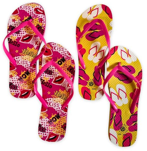 NARAMAKI® Infradito Donna 2 Paia Infradito Mare e Piscina Adulti - Ciabatte Estive (BIANCA/ROSA, Sistema Taglie Calzature EU, Adulto, Donna, Numero, Media, 41)