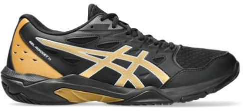 ASICS Men's Gel-Rocket 11 Volleyball Shoes, Schwarz/Piedmont Grau, 10.5 Wide
