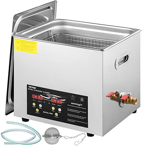 VEVOR Limpiador Ultrasónico Mejorado 10 L Calentador 400 W Ultrasónico 240 W Limpiador Ultrasónico de Laboratorio Digital con Temporizador de Calentador para Limpiar Piezas de Instrumentos