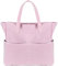 LEDAOU Große Strandtasche mit reißverschluss Damen Wasserdicht Umhängetasche Tragetasche shopper sanddicht mit Reißverschluss Pool Fitness Reisetasche familie (Rosa Streifen)