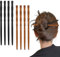 8 Palillos de Madera Retro para El Pelo, Palillos para El Pelo Para Mujeres, Forma de Bambú, Soporte para El Pelo, Horquilla de Madera, Palillos para El Pelo Para Moños (2 colores)