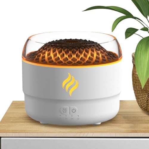 Humidifier Diffuser | Cool Mist Humidifier Diffuser | Aromas Humidifier | Portable Humidifier Diffuser Auto Shut Off Volcano Humidifier | Stylish Decoration White Diffuser for Bedroom