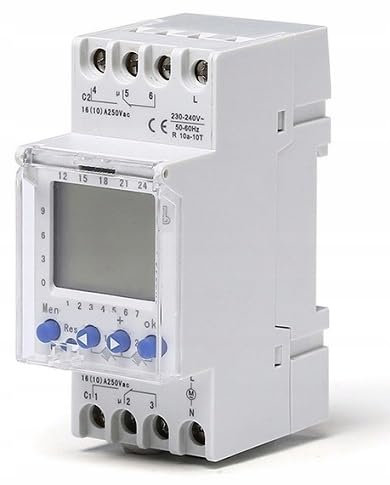 VCX Astronomische Zeitschaltuhr Zweikanaliger LCD Timer für DIN-Schiene mit Sonnenauf- und Untergangssteuerung 12/24/220V