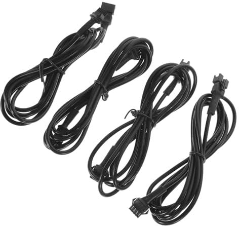 ULTECHNOVO 4-poliges Verlängerungskabel Für Neonlicht Lichtleisten 4 Stück Flexibles PVC Kompatibel Mit Auto Neonbeleuchtung Einfache Installation Vielseitig Für Fahrzeugbeleuchtung