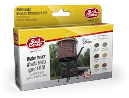 NOCH® Wasserbehälter Holz & Metall, Farb-Set für Modellbau, 6 Acrylfarben perfekt für Eisenbahnmodelle der Marke Ammo