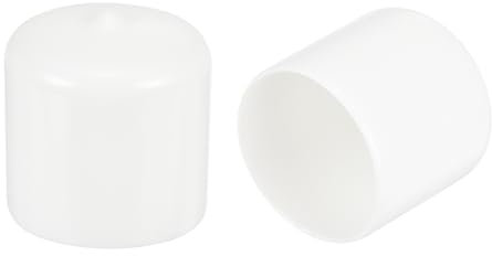 QUARKZMAN 4 Stück Gummikappen 31mm Stuhlbeinkappen Runde Schutzkappen Gummi Endkappen Möbelgleiter Fußkappen Endspitze Schutzabdeckungen für Rohre Zäune Pfosten Möbel Geländer, Weiß