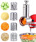 Accessorio per trituratore in acciaio inox per mixer KitchenAid, grande macchina per insalata, grattugia per formaggio con 4 lame spesse, lavabile in lavastoviglie