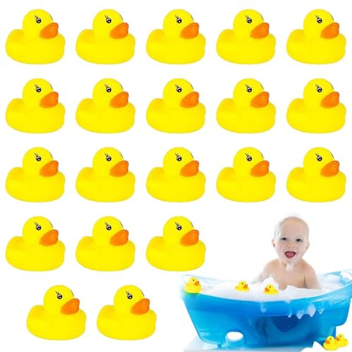 Badeente,Gummi Ducky,20 PCS Badespielzeug,Quietscheente,Badeenten,Badeenten Klein,Gummiente,Badewannenspielzeug,Badewanne Spielzeug für Dusche,Geburtstag