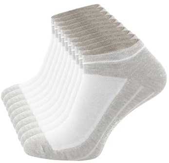 Cotton Prime Sneaker Socken (10 Paar) Damen Sportsocken Baumwoll Sneakersocken Kurze Socken schwarz weiss mix