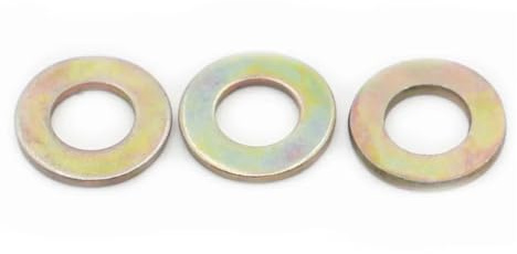 LDHNFBYV M2 M3 M4 M5 M6 M8 M10 M12 M14 M16 Klasse 8.8 Farbige Zinkstahl-Unterlegscheibe(10pcs M6x12x1.5mm)