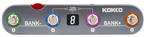 KOKKO KE1 Multieffekt-Gitarrenpedal – Gitarrenprozessor mit 60+ Effekten, 36 Presets, Amp- und Box-Modellen, Bluetooth, USB-Audio, Akku