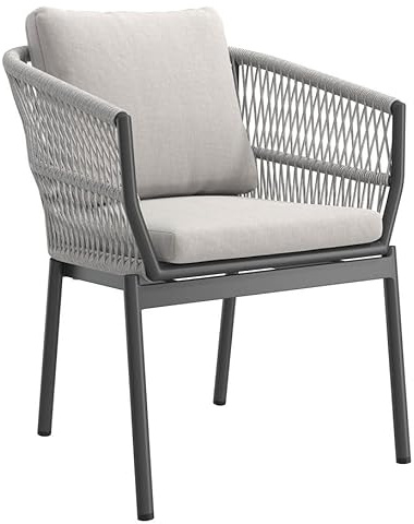 OUTLIV. Alicante Gartensessel, 61,5x64,5x79,5cm, mit Kissen, Grau | Aluminium; mit Kissen; 61,5x64,5x79,5cm; Grau; komfortabel, pflegeleicht; für Garten und Terrasse