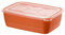 Rotho Eco Mikrowellendose 3.7l mit Deckel, Kunststoff (PP) BPA-frei, rot/transparent, 3.7l (29.5 x 20.0 x 9.2 cm)