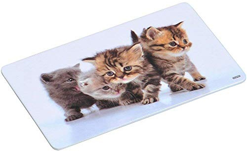 2 Kesper Dekor-Brettchen, Motiv Katze, Servierbrett, Frühstücksbrettchen, aus Melamin, Maße: 235 x 145 x 4 mm