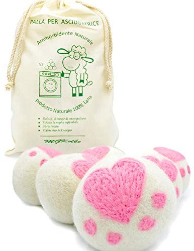 MGKolbe® Palline per Asciugatrice 100% Lana di 2a Generazione - Asciuga Velocemente Indumenti Riducendo il Tempo di Asciugatura con Grande Risparmio di Energia Ipoallergenico Antipiega - Made in Italy