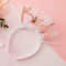 Haar-Reif/Haar-Schmuck mit Schleider Bride weiß & rosé-Gold/JGA-Party Junggesellinnen-Abschied Braut Kostüm Verkleidung Accessoire-s Frau-en