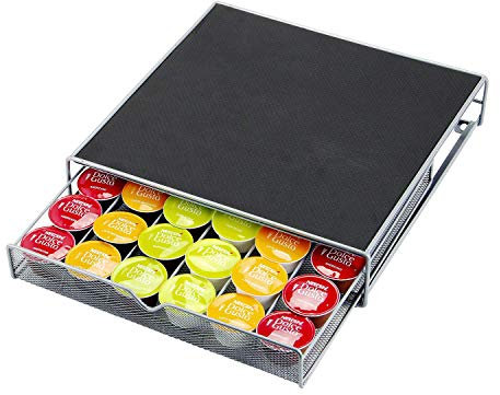Coffee Machine Stand & 36 Capsule Pod Holder Storage Drawer for Nespresso & Dolce Gusto Capsules