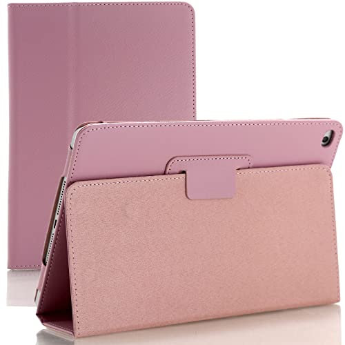 TechDealsUK Funda de Cuero con Soporte y Tapa para Apple iPad Air 1 (2013) Air 2 (2014) 9.7 5ta generación (2017) 6ta generación (2018) (Rosa bebé)