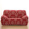 Surwin Sofabezug Sofa Überwürfe 1 2 3 4 Sitzer, Muster Elastische Universal Sofahusse Sofa Abdeckung Stretch Schonbezug Couchbezug für Armlehnen Sofa (rot,3 Sitzer (190-230cm))