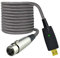 Mugteeve Microphone XLR Female to Computer USB Cable, 10 Feet Computer USB to XLR Female Mic Cord Adapter, Nylon Braided, Noise Free, for Laptop PC Recording, Livestream, Broadcast