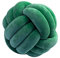 Koomuao Knotenkissen Rund Weicher Samtstoff Knoten-Ball-Kissen Nordische Dekokissen Zierkissen Knoten Geknotetes Kissen für Sofa, Bett, Wohnzimmer, Babyzimmer (Dunkelgrün, 28cm)