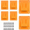 6 Packs Tool Holder for Dewalt 20V 12V 60V Cordless Tool Storage, Wall Mount for Drill Tools Tidy Also Suitable for Milwaukee 18V M18 Tools (Yellow)