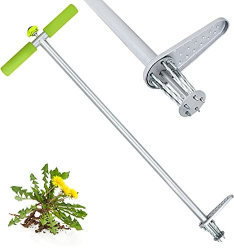 Hortem Weed Puller Long Handle, 85cm Root Removal Tool, Stand Up Weeder with Durable Foot Plate, Dandelion Puller and Garden Weeding Hand Tool