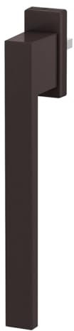 Design Aluminium Terrassentürgriff Dublin PSK - pulverbeschichtet, Farbe:Braun RAL 8019 (matt), Stiftlänge:35mm