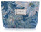 Damen Kosmetiktasche Kulturtasche für Reisen Make-up Tasche Stickerei Blume Multifunktion Organizer Pouch Bag Mäppchen Klein Canvas Handbag blauBlume