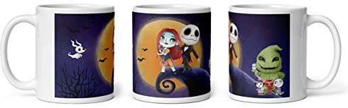 Taza de Pesadilla, Navidad, Jack, Sally, Halloween