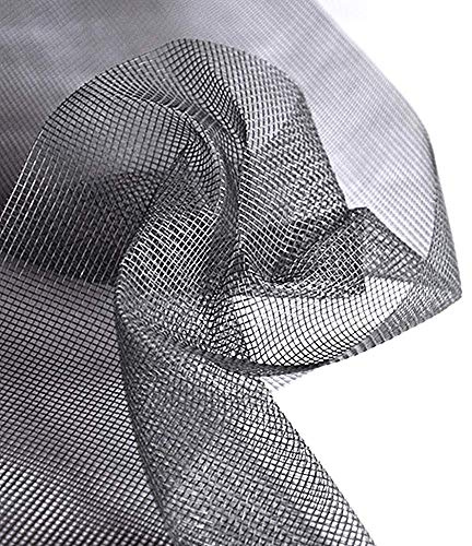 Vrgadonor Mehrzweck-Fiberglas-Mesh-Moskitonetz, große Breite und unsichtbar, grau, 3 x 9 m