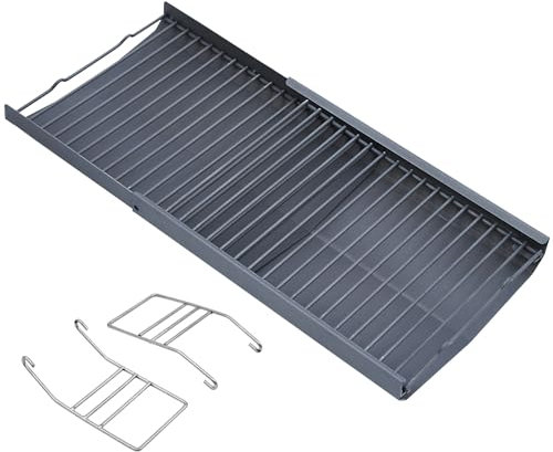 Grillflame 810-0029 Charcoal Ash Pan Replacement Parts for Nexgrill Charcoal Tray Adjustable Ash Catcher 810-0029 29in Barrel Grill Smoker Parts with Fire Grate Hangers Grill Accessories