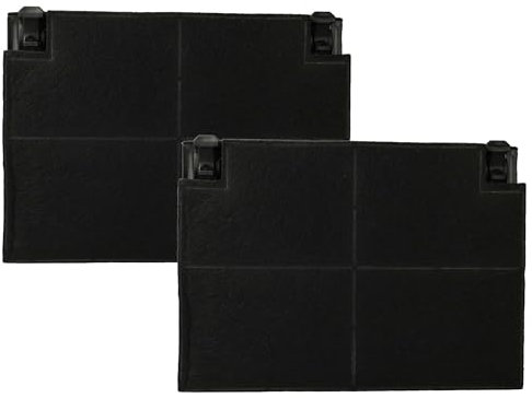 vhbw 2x Aktivkohlefilter kompatibel mit Zanussi ZHP637X, ZHP631G Dunstabzugshaube - 19,5 x 13,9 x 2,2 cm