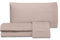 hermet Laura Biagiotti, Set Lenzuola Matrimoniali Tinta Unita Con Ricamo, 100% Percalle di Cotone, Lenzuolo Sopra, Lenzuolo Con Angoli, Coppia Federe, Rosa Antico