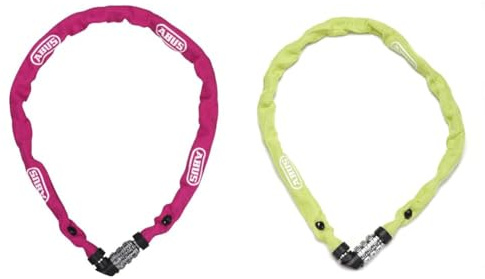 ABUS kinderwagenschloss fahrrad-schloss kinder textilschlauch kinder-fahrrad zahlen bike chain level zwei zahlschloss 3 stellig schwarz bike scooter