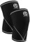 Rehband V-Kniebandage für Kraftsport 7mm aus SBR/Neopren, wettkampfgeeignet Powerlifting Bandage, Knee Sleeves Gym, Crossfit, Fitness & Gewichtheben, Color:Black - Pair, Size:XS