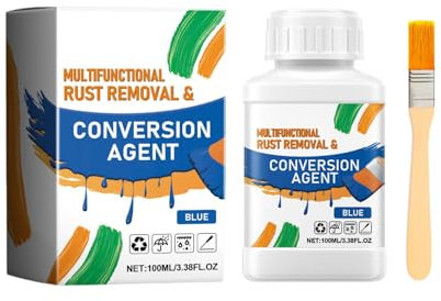 Rostschutz Spray 100ml Für Metalle, Kunststoff, Glas, Holz, Farben & Lacke - Grundierung Spray Autolack - Rostumwandler Spray Auto - Korrosionsschutz Haftgrund Spray (Blau)