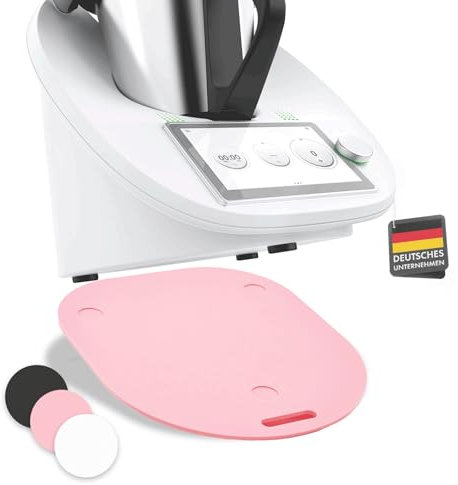 Mumsi© Tabla deslizante para Thermomix TM6 & TM5 en rosa - Deslizante de cristal acrílico de primera calidad - Movimiento sin esfuerzo y soporte seguro del robot de cocina - Accesorios para Vorwerk