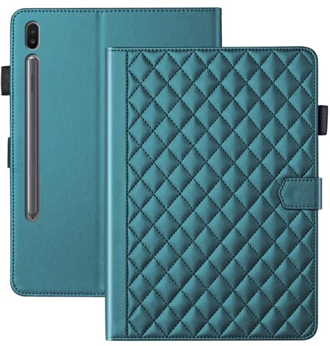 Vaitasy Hülle für Samsung Galaxy Tab S6 10.5 Zoll 2019 SM-T860/T865 Business PU Leder Tablet Schutzhülle für Galaxy Tab S6 mit Kartensteckplatz Ständer Grün