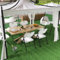 HAMHAIGO 6er Set Klappstuhl Küche Plastik Klappstühle Gartenklappstuhl Klappbare Esszimmerstühle Klappstuhl aus Kunststoff für Küche, drinnen, draußen, Konferenzraum Weiß