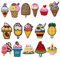 Bofanze 16 Stück Kühlschrank Magnete Lebensmittel,Eiscreme,Kuchen,EIS am Stiel,Magnete Kinder Whiteboard Bunt magnetes für magnettafel Silikon für Kühlschränke,Whiteboard